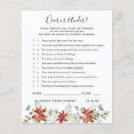 Lámina Más o menos | Juego Baby Shower