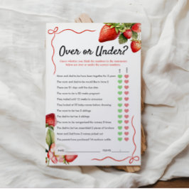 Lámina Más o menos juego | Juego Baby Shower