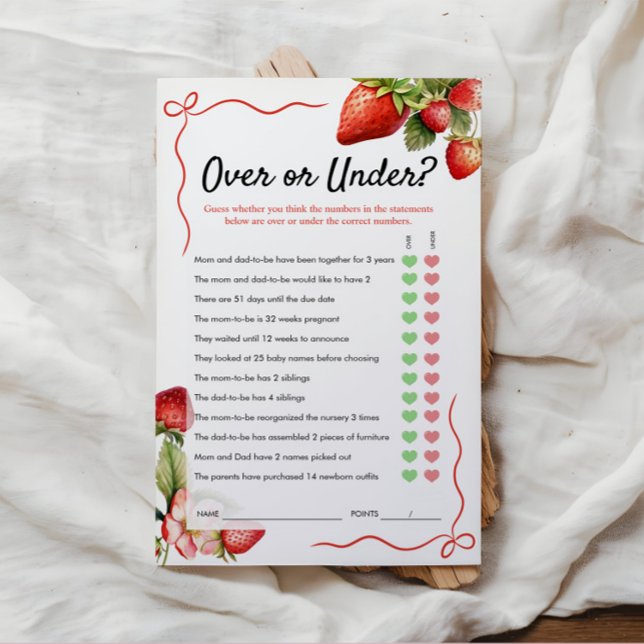 Lámina Más o menos juego | Juego Baby Shower (Subido por el creador)