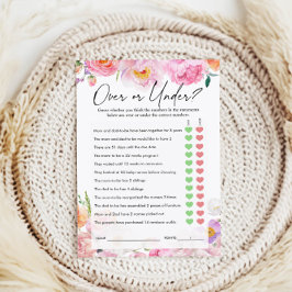 Lámina Más o menos juego | Juego Baby Shower