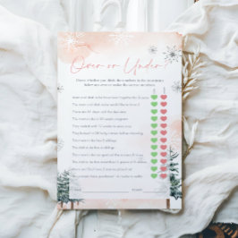 Lámina Más o menos: tema de invierno de juegos de Baby Sh