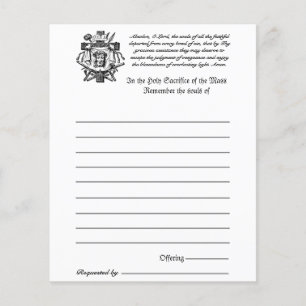 Lámina Masa católica: recuerdo de los muertos