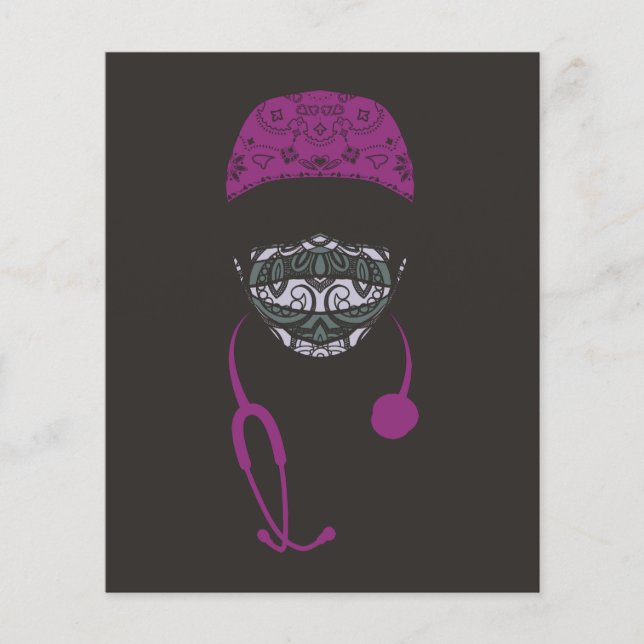 Lámina mascara de paisley med (Anverso)