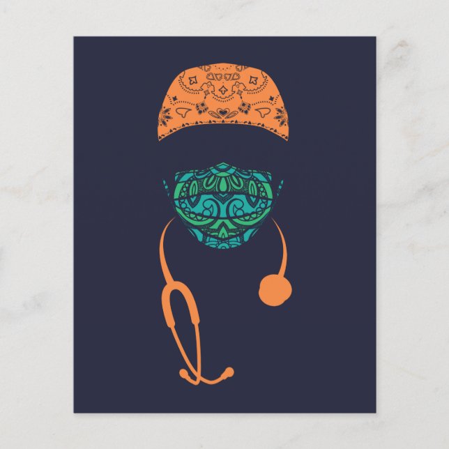 Lámina mascara de paisley med (Anverso)