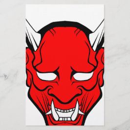 Lámina Máscara Roja Japonesa Hannya