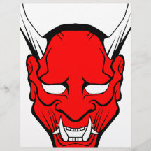 Máscara Roja Japonesa Hannya