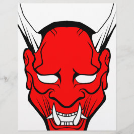 Lámina Máscara Roja Japonesa Hannya