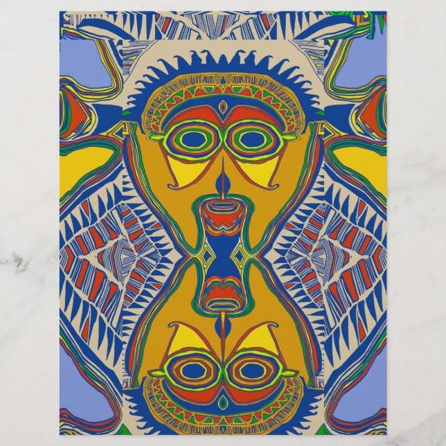 Lámina Mascara Tribal de Shaman (Anverso)