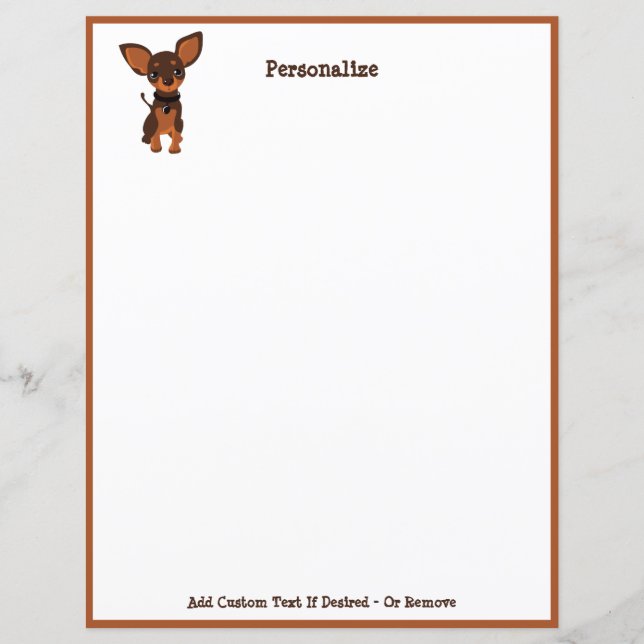 Lámina Mascota de cachorros chihuahua (Anverso)