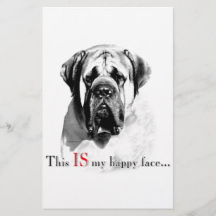 Lámina Mastiff Happy Face