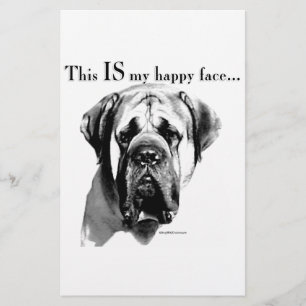 Lámina Mastiff Happy Face