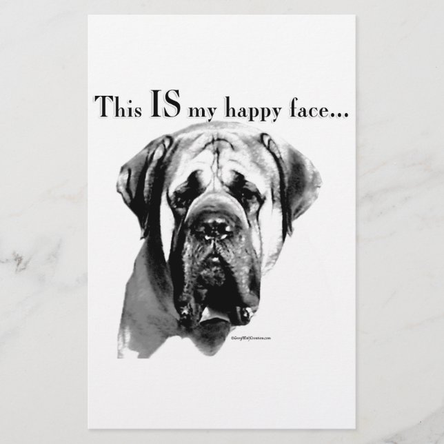 Lámina Mastiff Happy Face (Anverso)
