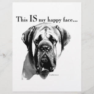 Lámina Mastiff Happy Face