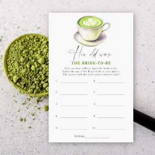 Lámina Matcha tea ¿Cuántos años tenía la novia para jugar