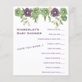 Lámina Mauve Boho Floral Wierdest Game Shower