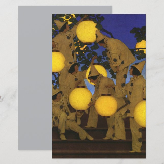 Lámina Maxfield Parrish Los Portadores de Linternas 1908  (Anverso / Reverso)