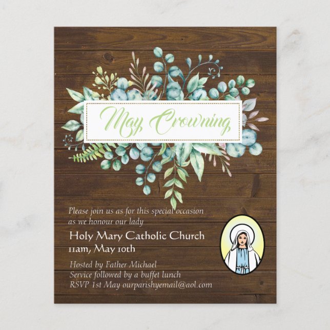 Lámina May Crowning Invita Invita Católica Virgen María (Anverso)