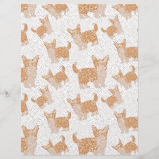 Lámina ME ENCANTA CORGIS Scrapbook Paper