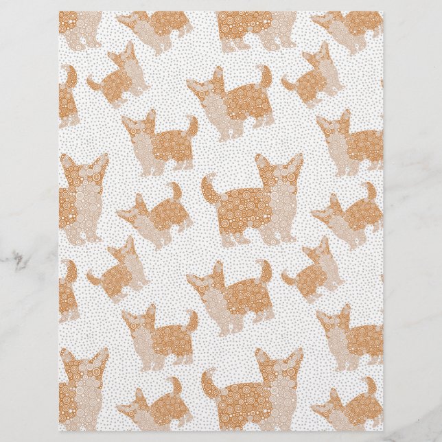 Lámina ME ENCANTA CORGIS Scrapbook Paper (Anverso)