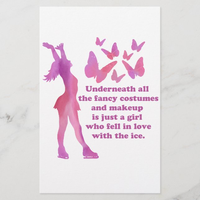 Lámina Me encanta el patinaje artístico sobre hielo Butte (Anverso)