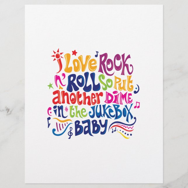 Lámina Me encanta el rock'n roll (Anverso)