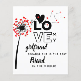 Lámina Me encanta mi novia Personalizado mejor regalo de 