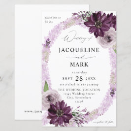 Lámina MED Boda de Anillo Floral Purple & Lavender