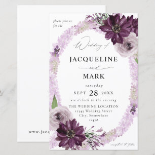 Lámina MED Boda de Anillo Floral Purple & Lavender
