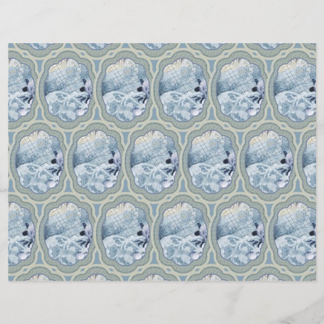 Lámina Medallones azules de ensueño (Anverso)