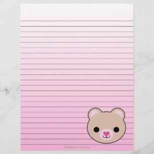 Lámina Mega Kawaii Bear Stationery