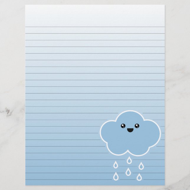 Lámina Mega Kawaii Cloud Drizzle Stationin (Anverso)