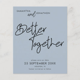 Lámina Mejor Presupuesto Juntos Dusty Blue Guardar La Fec