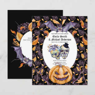 Lámina Mejor Valor HALLOWEEN Boda Invitar Calabaza Calave