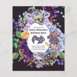 Lámina Mejor Valor HALLOWEEN Invitar Calaveras Calabazas