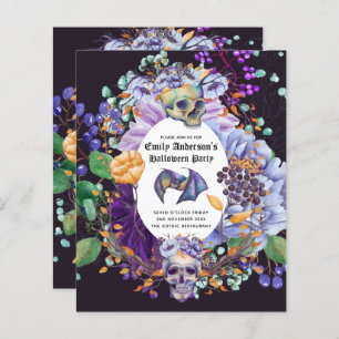 Lámina Mejor Valor HALLOWEEN Invitar Calaveras Calabazas