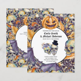 Lámina Mejor valor HALLOWEEN WEDDING Invitar cráneos