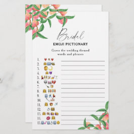 Lámina Melocotones - juego de emoji con ducha de novia