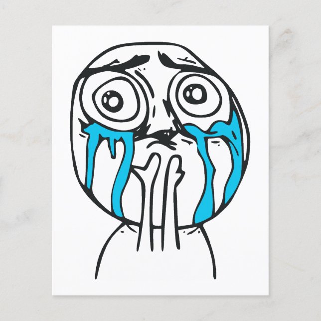 Lámina Meme de la cara de la rabia corta (Anverso)