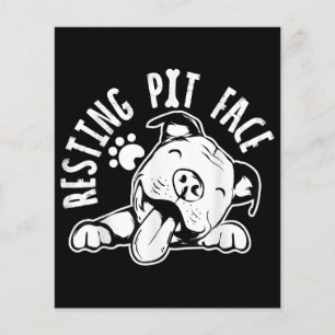 Lámina Meme de Pitbull, perro gracioso de Resting Pit Fac