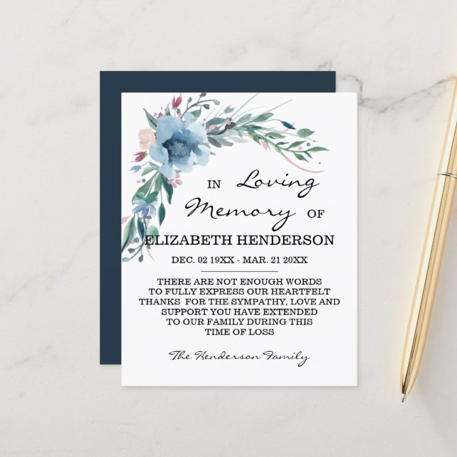 Lámina Memoria de simpatía/Gracias. (Anverso/Reverso In Situ)