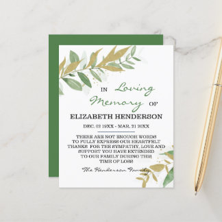 Lámina Memoria de simpatía/Gracias.