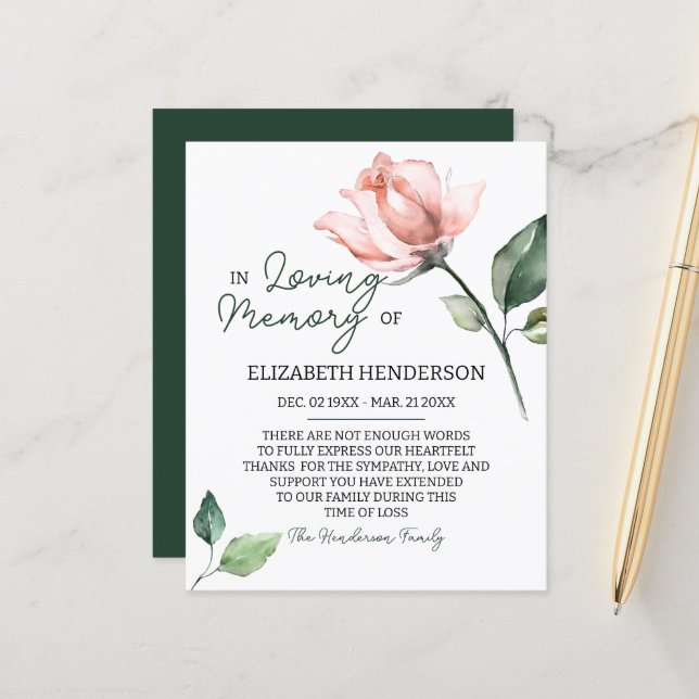 Lámina Memoria de simpatía presupuestaria /Gracias. (Anverso/Reverso In Situ)