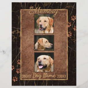 Lámina Memoria del perro Marble Rustic Keepsake