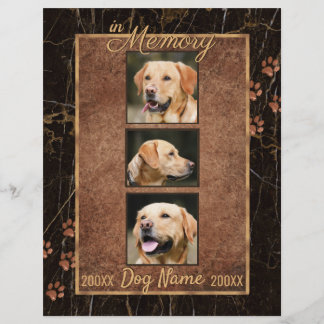 Lámina Memoria del perro Marble Rustic Keepsake