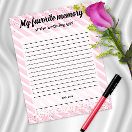 Lámina Memoria favorita del juego Chica de cumpleaños