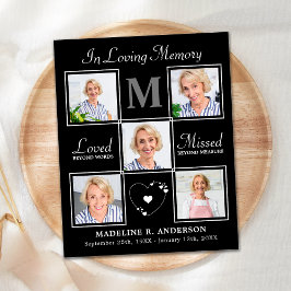 Lámina Memorial Presupuestario Elegante 5 Foto Funeral Gr