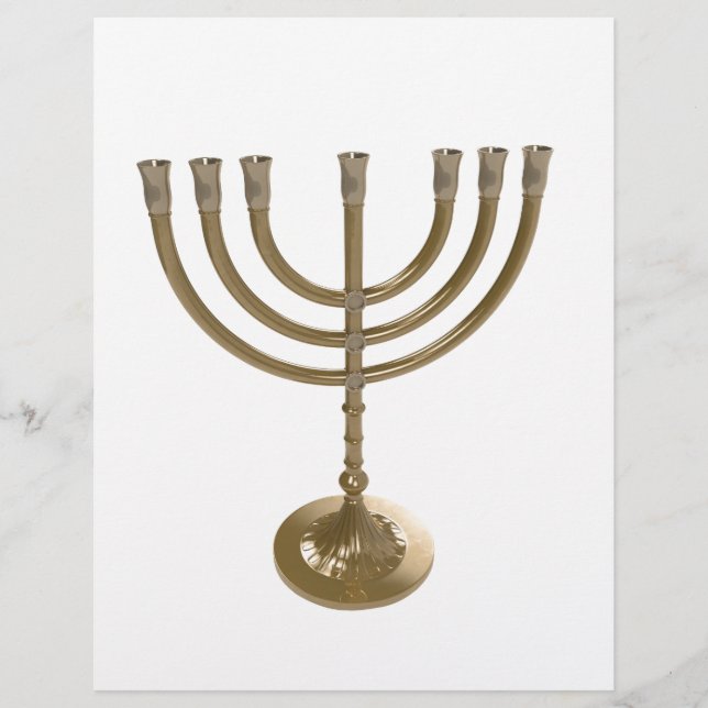 Lámina menorah de oro (Anverso)