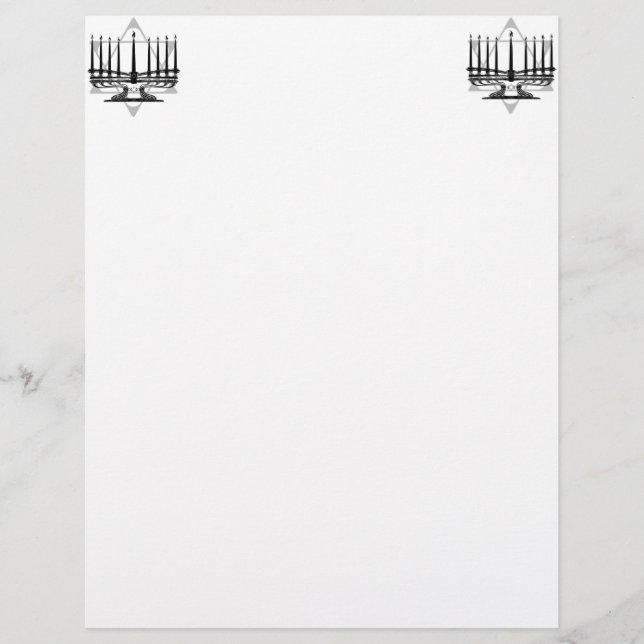 Lámina Menorah y estrella (Anverso)