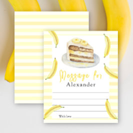 Lámina Mensaje de Cápsula del Tiempo de Torta de Banana
