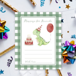 Lámina mensaje de cápsula del tiempo del cumpleaños de Di